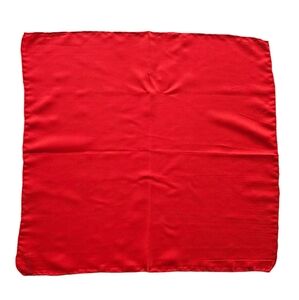 100% Silk Red Pocket Square | SZ 13" Sq